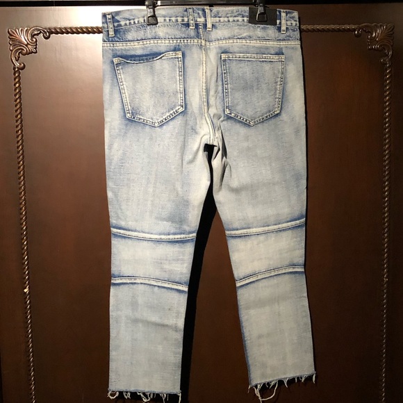 Embellish Cropped Denim Mens Moto Jean Pants 36 - Picture 3 of 6